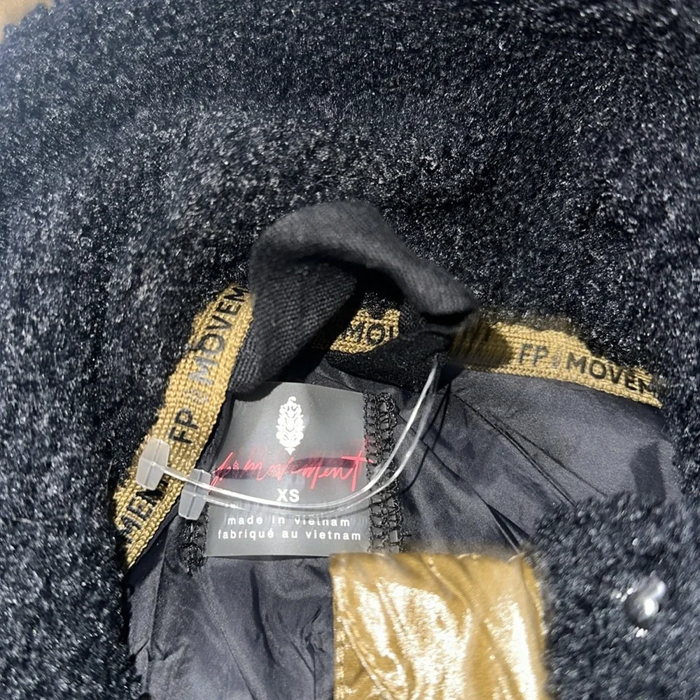 NWOT Free People Movement Vagabond Fleece Olive Green  Oversized Bomber Jacket - Picture 11 of 12